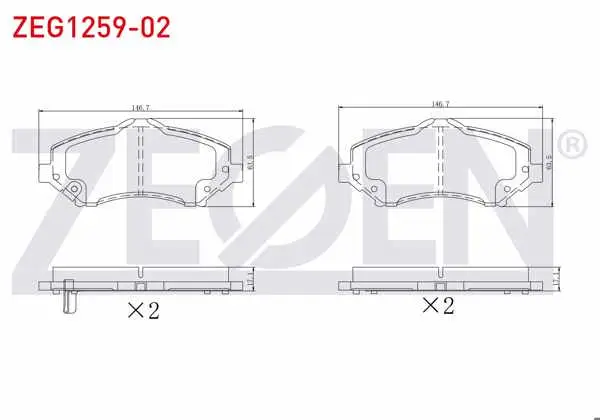 Fren Balata Ön Ikazlı Fiat Freemont (Jf) 2.0 Mjt 170 Hp 2011-/ Jeep Wrangler III (Jk) 3.8İ V6 2007-/ Chrysler G.Voyager 3.3İ 2008-/ Dodge Nitro 2.8 Crd 4X4 2007 -