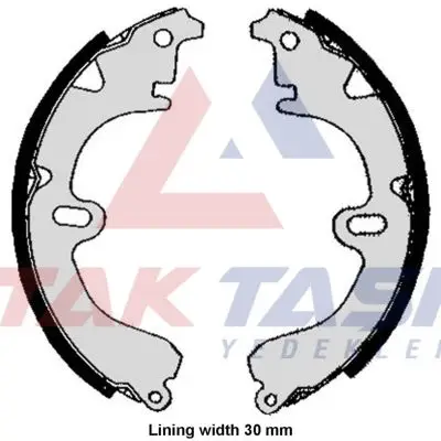Fren Pabuç Balata Arka 200X37mm Toyota Corolla (E9) 1.3-1.6-1.8 D 1987-1993 / Corolla (E10) 1.3İ-1.6İ 1992-1997 / Corolla (E11) 1.4İ-1.6İ 1997-2002