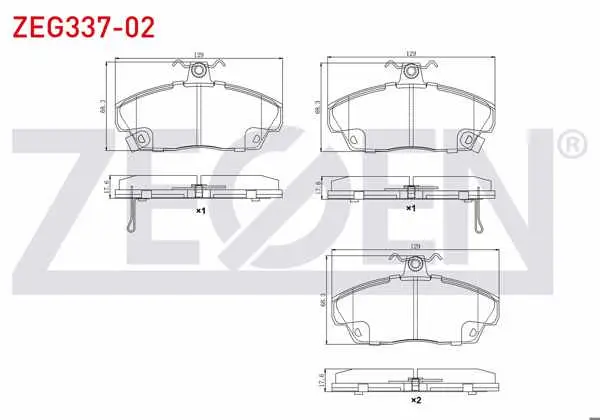 Fren Balata Ön Ikazlı Honda Euro Civic 1991-2005 / Rover 214 1995-2000 / 416 1995-2000 / Gaz Gazelle 2012-/ Tata Telcolıne 1999-2007
