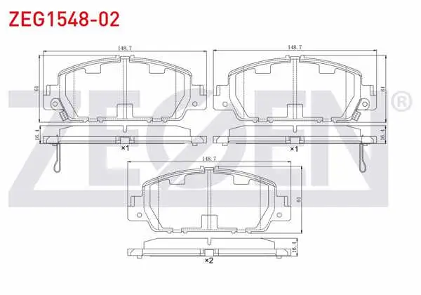 Fren Balata Ön Ikazlı Honda Hr-V (Ru) 1.5 I-Vtec 2016-/ Hr-V (Ru) 1.6 I-Dtec 2016 -