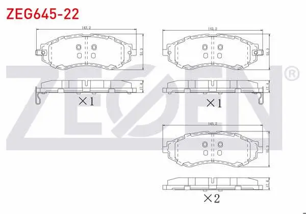 Fren Balata Ön Ikazlı Chevrolet Lacetti (J200) 1.4İ 16V 2006-2012 / Lacetti (J200) 1.6İ 2006-2012 / Daewoo Nubira (Klan) 1.6İ 2003-2005