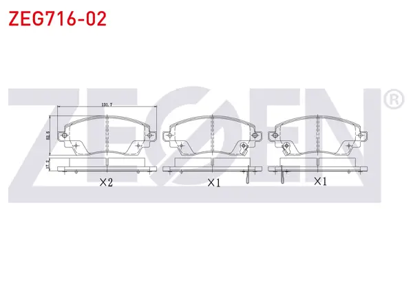Fren Balata Ön Ikazlı Toyota Corolla (_E11_) 1.4İ 1997-2002 / Corolla (_E11_) 1.6İ 1997-2002 / Corolla (_E11_) 2.0 D 1997-2002 / Corolla (_E11_) 2.0 D-4D 1997-2002