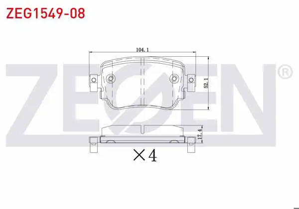 Fren Balata Arka Ikazlı Volkswagen Caddy IV 1.6 TDI 2015-/ Seat Leon (5F) 1.8 TSI 2012-/ 2.0 TDI 2012-/ Leon Cupra 2.0 TDI 2006-/ Skoda Octavia (5E3) 2.0 TDI 2012 -