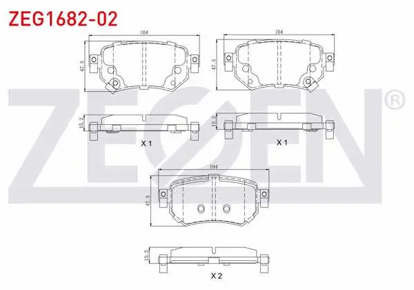 Fren Balata Arka Ikazlı Mazda 6 (Gj,Gh) 2.0 2013-/ Mazda 6 (Gj,Gh) 2.2 D 2013 -