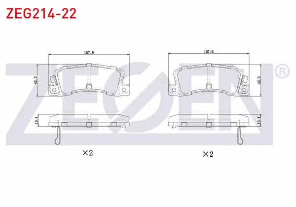 Fren Balata Arka Ikazlı Toyota Avensis (T22) 1.6 Vvt-I 1997-2003 / Avensis (T22) 2.0 Vvt-I 1997-2003 / Camry (_V30) 2.4 Vvt-I 2001-2006 / Camry (_V30) 3.0 V6 2001-2006