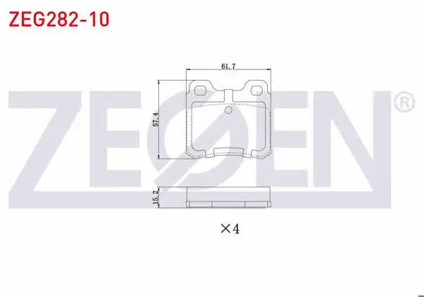 Fren Balata Arka Opel Vectra A 2.0 T 1988-1995 / Vectra A 2.0 1988-1995 / Astra F 1.8 1991-1998 / Astra F 2.0 1991-1998 / Astra F Classic 1.6İ 1998-2002 / Astra F Classic 1.4İ 1998-2002