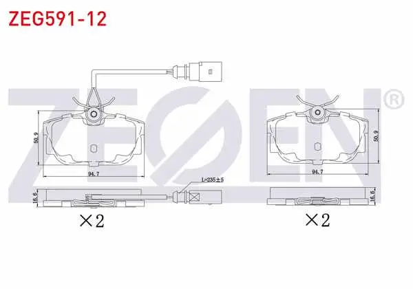 Fren Balata Arka Fişli Volkswagen Transporter IV (70Xb,70Xc,7Db,7Dw) 2.4 D 1990-2003 / Transporter IV (70Xb,70Xc,7Db,7Dw) 2.5 TDI 1990-2003 / Ford Galaxy (Wgr) 1.9 TDI 1995-2006