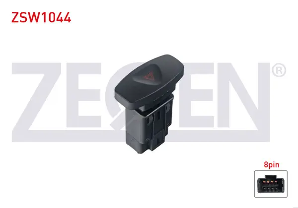Flaşör Anahtarı 8 Pin Kırmızı Işık Renault Clio III 2005-2012 / Thalia II 2008-2014