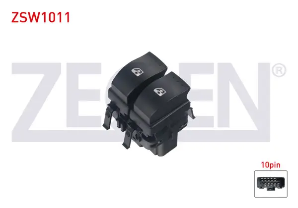 Cam Açma Anahtarı Çiftli Turuncu Işık 10 Pin Renault Megane II-Master II 1998-2010 / Traffic II 2001-2014