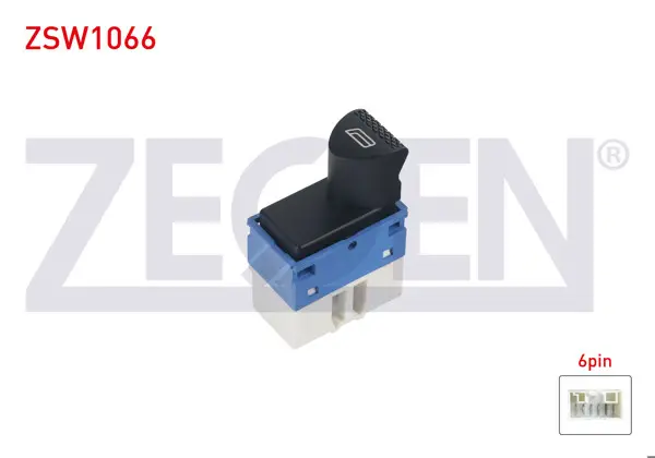 Cam Açma Anahtarı Tekli Mavi 6 Pin Turuncu Işık Fiat Albea-Palio-Strada 1996-2005