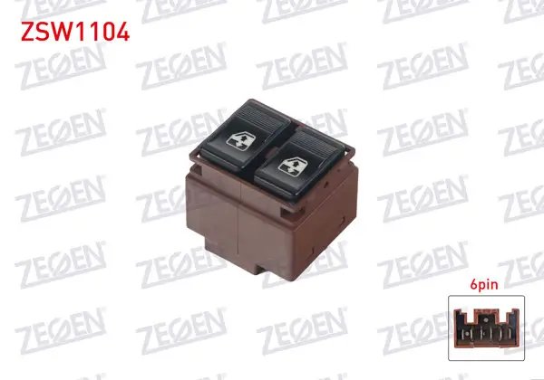 Cam Açma Anahtarı Çiftli Yesıl Işık 6 Pin Fiat Dogan SLX 1993-2002