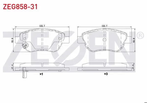 Fren Balata Ön Opel Corsa D 1.2 2006-2014 / Corsa D 1.0 75 Hp 2006-2014