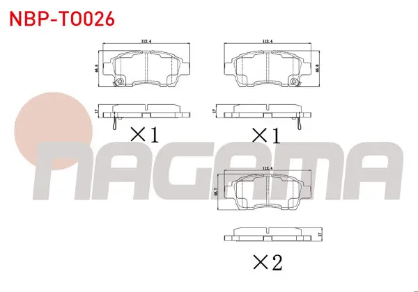 Fren Balata Ön Ikazlı Toyota Yaris (_Cp10) 1.0İ 1999-2005 / Yaris (_Cp10) 1.3İ 1999-2005