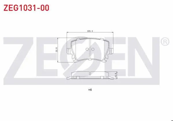Fren Balata Arka Golf V 1.4 TSI 2003-2009 / Caddy III 2.0 Sdı 2004-2015 / Jetta III 1.6 FSI 2005-2010 / Tiguan 1.4 TSI 2016-/ Passat 1.4 TSI 2005-2008 / A3 1.6 2003-2012 / Leon 1.4 TSI 2005-2012