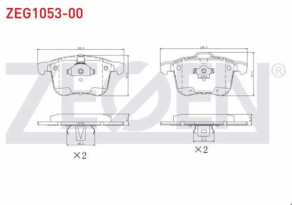 Fren Balata Ön Opel Vectra C 1.6 16V 2002-2008 / Vectra C 1.8 16V 2002-2008 / Vectra C 2.0 Dtı 2002-2008
