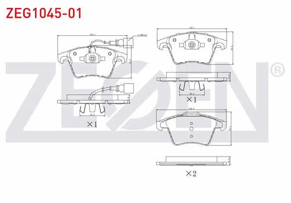 Fren Balata Ön Fişli Volkswagen Transporter V 1.9 TDI 2003-2011 / Transporter V 2.5 TDI 2003-2011 / Transporter VI 2.0 TDI 2009-/ Transporter VI 2.0 TDI Bıtdı 2009 -