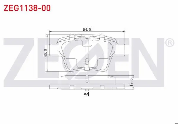 Fren Balata Arka Peugeot 307 1.6 90 Hp 2000-2007 / 307 1.6 HDI 90 Hp 2000-2007 / 207 1.4 HDI 2006-2012 / 207 1.6İ 16V 2006-2012 / Citroen C4 1.6 HDI 2004-2009 / C4 1.6 2004-2009