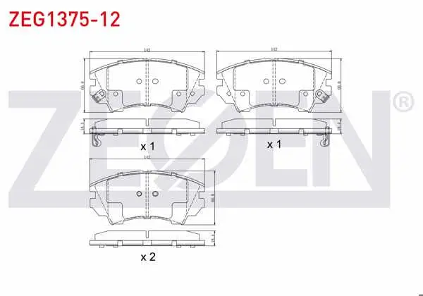 Fren Balata Ön Ikazlı Opel Insignia 2.0 CDTI 17 Jant 2008-/ Astra J 1.6 CDTI 2009-2016 / Astra J 1.4 T 2009-2016 / Insignia 1.6 2008-/ 1.6 CDTI 2008-/ Zafira C 1.6 CDTI 2014-/ 2.0 CDTI 2011 -