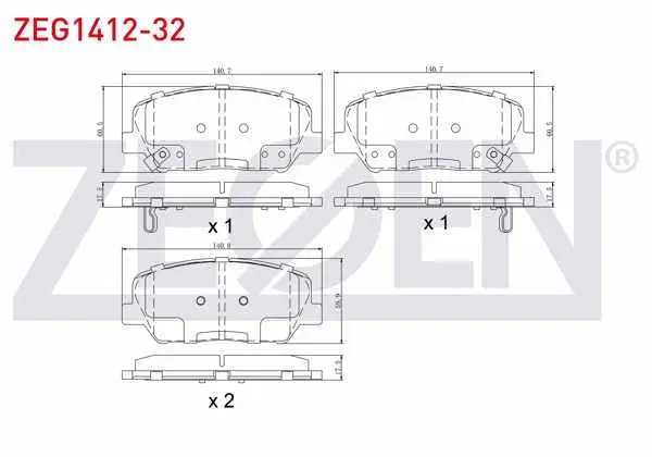 Fren Balata Ön Ikazlı Hyundai i30 (Gd) 1.6 GDI 2011-2017 / i30 (Gd) 1.6 CRDI 2011-2017 / Kia Ceed 1.6 CRDI 2012 -