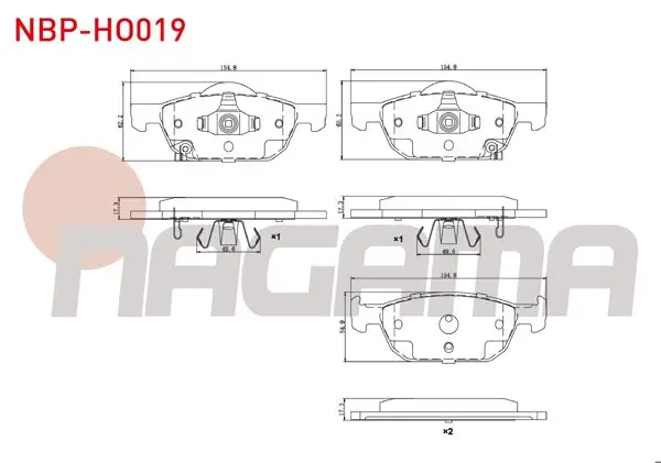 Fren Balata Ön Ikazlı Honda Accord VIII (Cu) 2.0 I-Vtec 2008 -