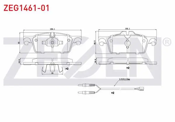 Fren Balata Ön Fişli Peugeot 508 1.6 HDI 2010-/ 508 1.6 E-HDI 2010-/ 508 Sw 1.6 HDI 2010-/ 508 Sw 1.6 E-HDI 2010 -