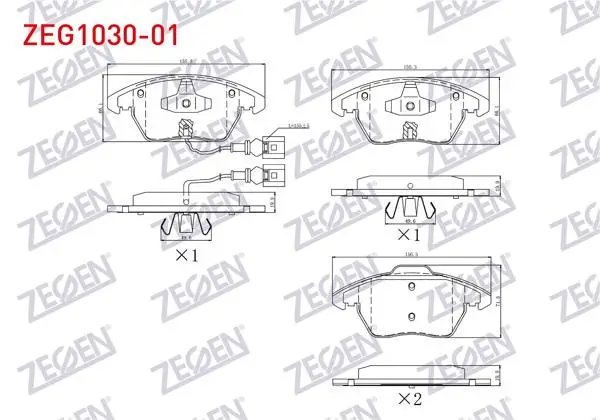 Fren Balata Ön Fişli VW Golf V 1.4 TSI 2003-2009 / Jetta IV 1.6 TDI 2011-/ Scirocco 1.4 TSI 2008-/ Caddy III 2.0 TDI 2004-2015 / Leon 1.4 TSI 2005-2012 / Yeti 1.2 TSI 2009-/ Superb 1.9 TDI 2002-2010
