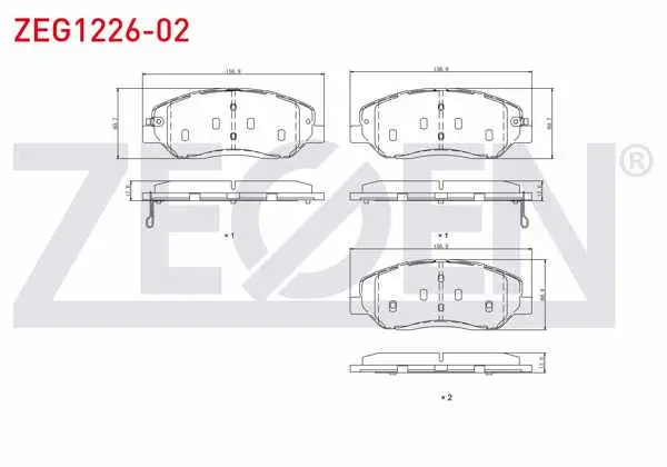 Fren Balata Ön Ikazlı Kia Sorento II 2.0 2.2 2009-2015 / Hyundai Santa Fe II 2.0 2.2 CRDI 2006-2012 / Santa Fe III 2.0 2012-/ Genesıs 2008-2014 / Ssangyong Musso Grand 2.2 2018-/ Korando 2.0 2010 -