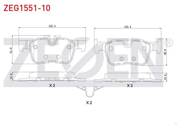 Fren Balata Arka Volvo S90 II 2.0 D5 2016-/ S90 II 2.0 D4 2016-/ S60 III 2019 -