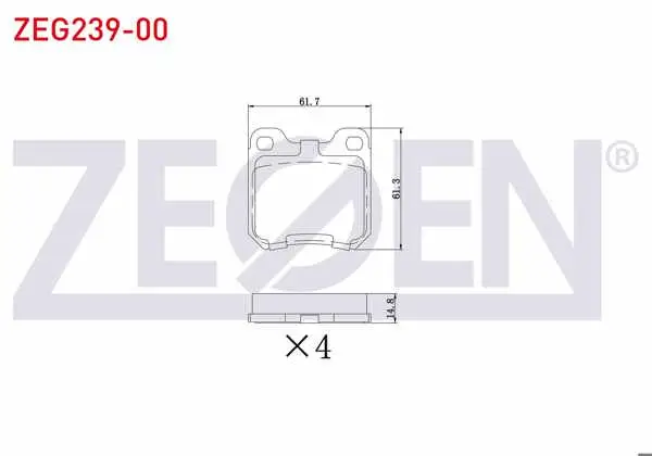 Fren Balata Arka Opel Vectra B 1.6İ 1995-2003 / Vectra B 2.0İ 1995-2003 / Vectra B 2.0 Dtı 1995-2003 / Vectra B 2.5 V6 1995-2003 / Vectra B 2.0 Dı 1995-2003 / Omega A 3.0İ 1986-1994