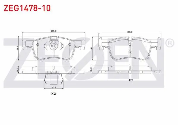 Fren Balata Ön BMW 1 Serisi (F20,F21) 116 İ 2010-/ (F20,F21) 116 D 2010-/ (F20,F21) 118 D 2010 -