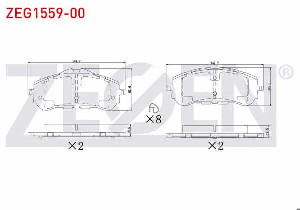 Fren Balata Ön Peugeot 308 II 1.6 HDI 2014-/ 308 II 1.2 Thp 2014-/ 308 II 1.6 2014 -