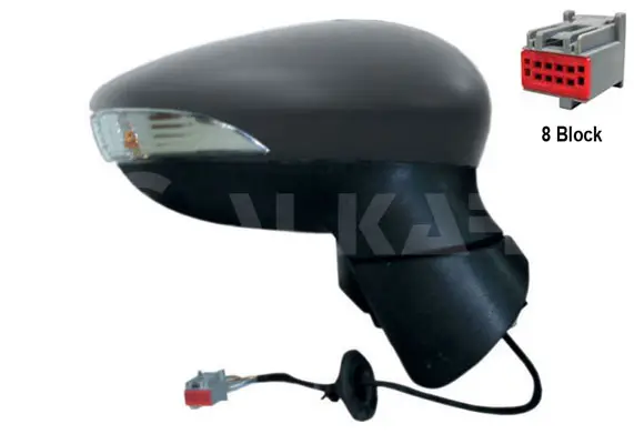 Dış Dikiz Aynası Sağ Elektrikli Isıtmalı Astarlı Sinyalli 6 Pin Ford Fiesta VI 2008-2013