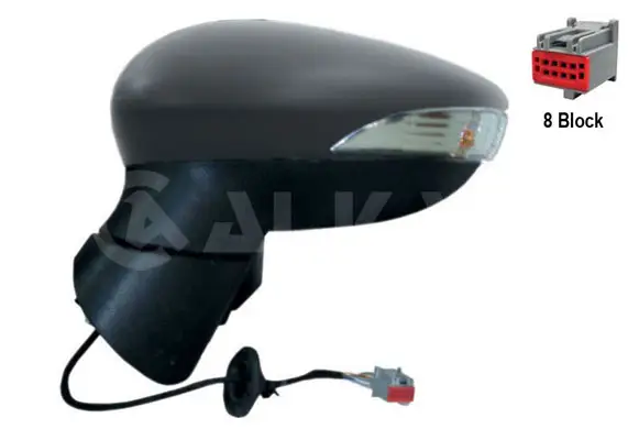 Dış Dikiz Aynası Sol Elektrikli Isıtmalı Astarlı Sinyalli 6 Pin Asferık Ford Fiesta VI 2008-2013