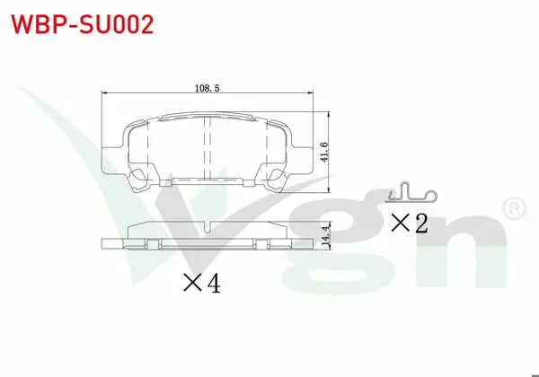 Fren Balata Arka Subaru Forester (Sg) 2.0İ 14.50mm 2002-2007