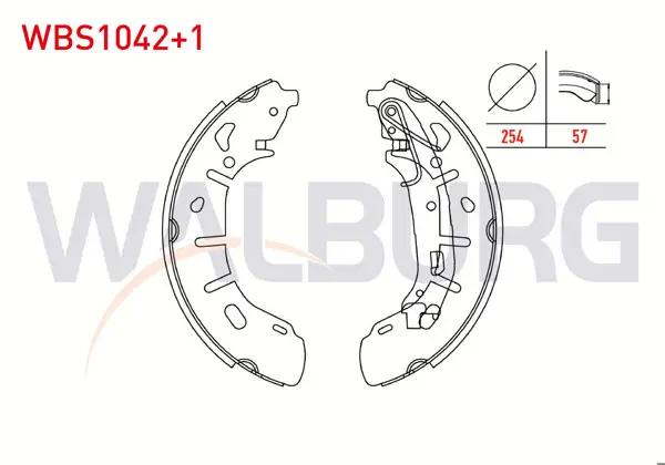 Fren Pabuç Balata Arka + 1mm Daha Kalın Fiat Doblo (152,263) 1.6 Mjt Levyelı 254X57 mm 2010-/ Fiat Doblo 1.3 Mjt-1.9 Mjt 2010-/ Doblo Maxı 1.3 Mjt-1.6 Mjt 2010 -