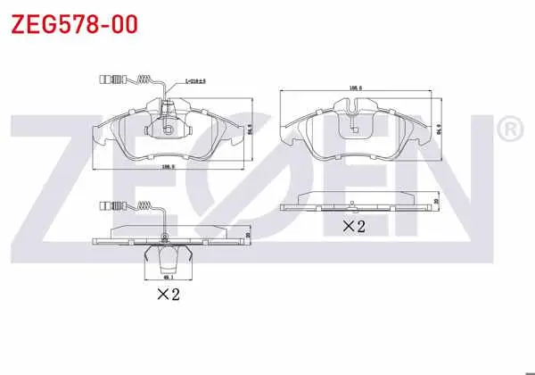 Fren Balata Ön Mercedes Sprinter 2T (901,902) 208 D 1995-2006 / Sprinter 2T (901,902) 210 D 1995-2006 / Volkswagen Lt 28-35 II (2Db,2De,2Dk) 2.5 TDI 1996-2006 / Lt 28-35 II (2Db,2De,2Dk) 2.8 TDI 1996-2006