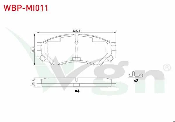Fren Balata Ön Mitsubishi L 200 (K7t,K6t) 2.5 TD 1996-2007 / L 200 (K7t,K6t) 2.0 1996-2007 / L 200 (K7t,K6t) 2.5 D 1996-2007