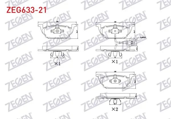 Fren Balata Ön Fişli VW Golf IV 1.4İ 16V 1997-2005 / Golf IV 1.6İ 1997-2005 / Golf V 1.6İ 2003-2009 / Bora 1.4İ 16V 1998-2005 / Audi A3 1.6 1996-2003 / Leon 1.9 TDI 1999-2006