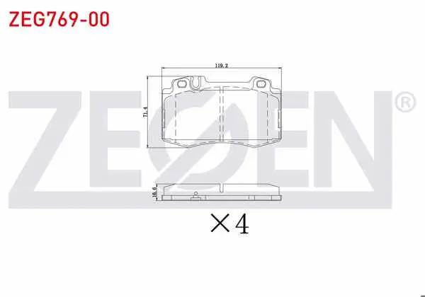 Fren Balata Ön Mercedes C Serisi (W203) C 230 2000-2006 / (W203) C 270 CDI 2000-2006 / (W203) C 200 CDI 2000-2006 / (W203) C 220 CDI 2000-2006 / CLK (C209) 200 2002-2009 / (C209) 230 2002-2009