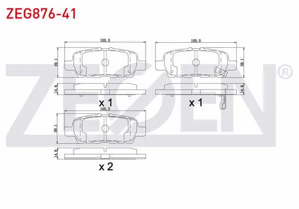 Fren Balata Arka Ikazlı Suzuki G.Vitara II (Jt) 1.6 Vvt-I 2005-/ G.Vitara II (Jt) 2.0İ 2005-/ G.Vitara II (Jt) 1.9 Ddıs 2005-/ Nissan Juke 1.5 DCI 2010-/ Nissan Juke 1.6 Dıg-T 2010 -