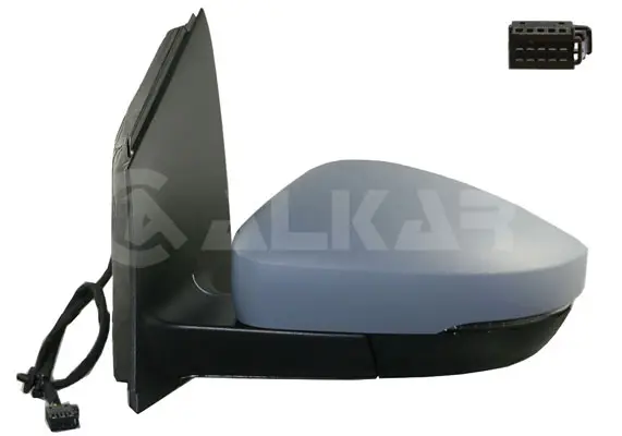 Dış Dikiz Aynası Sol Elektrikli Asferık Isıtmalı Astarlı Sinyalli Dıkdortgen Soketlı 6 Pin Volkswagen Polo (6R1, 6C1) 2010-2017