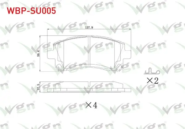 Fren Balata Ön Subaru Forester (Sf) 1995-2002 / Impreza 1992-2000 / Impreza 2000-2007 / Legacy II (Bd,Bg) 1994-1999 / Outback (Be, Bh) 1998-2003