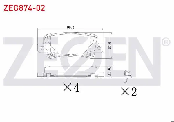 Fren Balata Arka Ikazlı Toyota Corolla 1.4 Vvt-I 2002-2007 / Corolla 1.6 Vvt-I 2002-2007 / Corolla 1.4 D-4D 2002-2007 / Corolla Verso 1.6 2004-2009 / Corolla Verso 2.0 D-4D 2004-2009