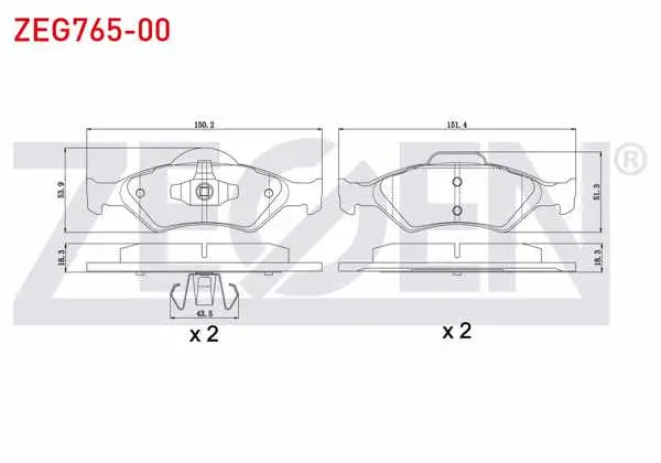 Fren Balata Ön Ford Fiesta IV 1.25İ 16V 1996-2002 / Fiesta IV 1.4İ 16V 1996-2002 / Fiesta IV 1.3İ 1996-2002