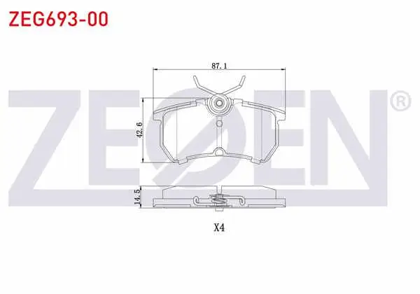 Fren Balata Arka Ford Focus I 1.6İ 16V 1998-2004 / Focus I 1.8İ 16V 1998-2004 / Focus I 1.8 TDCI 1998-2004 / Focus I 2.0İ 16V 1998-2004 / Focus I 1.6 TDCI 1998-2004 / Focus I 1.4İ 16V 1998-2004