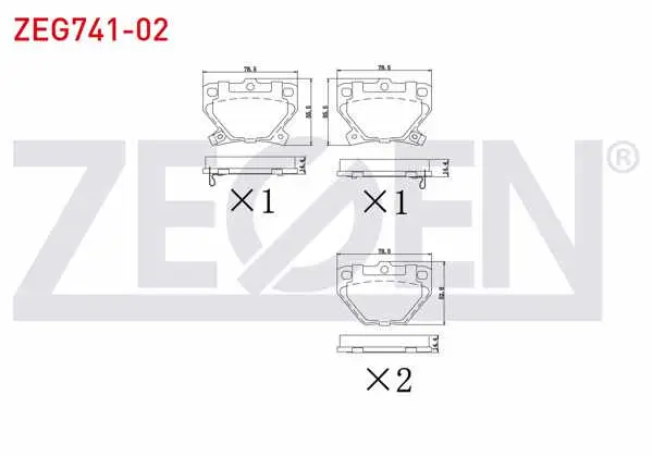 Fren Balata Arka Ikazlı Toyota Yaris (_Cp10) 1.0İ 1999-2005 / Yaris (_Cp10) 1.3İ 1999-2005 / Yaris (_Cp10) 1.5 Vvt-I 1999-2005 / Yaris (_Cp10) 1.4 D-4D 1999-2005
