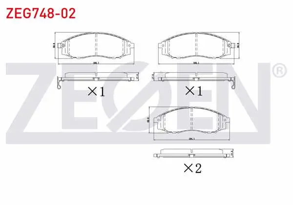 Fren Balata Ön Ikazlı Nissan Pick Up (D22) 2.5 Dı 4Wd 1998-/ Np300 Skystar 2.5 DCI 2008-/ Skystar 2.5 D 1998-2002 / Skystar 2.4İ 2002-2005