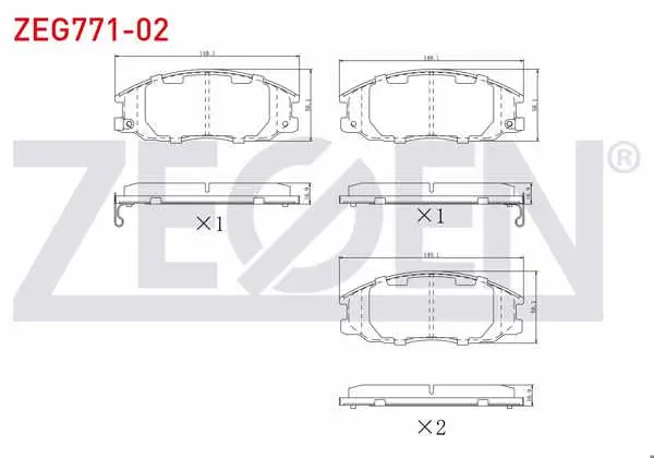 Fren Balata Ön Ikazlı Hyundai Starex 2.4İ 1997-2007 / Starex 2.5 CRDI 1997-2007 / Santa Fe (Sm) 2.0 CRDI 2001-2006 / Trajet 2.0 CRDI 2001-2006 / Ssangyong Actyon I 2.0 Xdı 4Wd 2005-2012