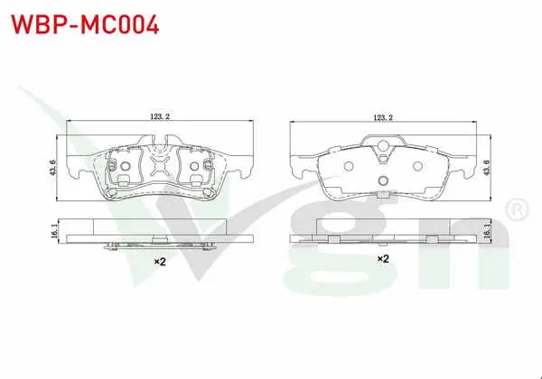 Fren Balata Arka Mini (R50,R53) Cooper 1.6 16.10mm 2001-2006