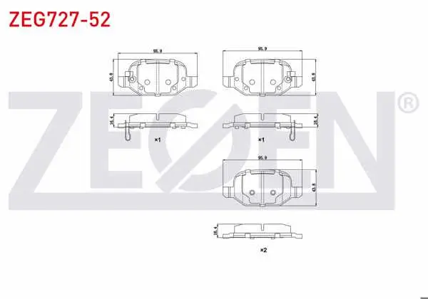 Fren Balata Arka Fiat 500L 1.6 Mjt 2012-/ 500L 1.3 Mjt 2012-/ 500L 0.9 2012-/ 500L 1.4 2012 -